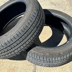 (2) TWO TIRES 235/55/20 size with 75%