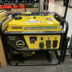 CHAMPION POWER EQUIPMENT 7850/6250-Watt Recoil Start Storm Ready Gasoline and Propane Powered Dual Fuel Portable Generator With CO Shield