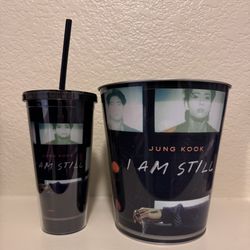 BTS  Jungkook Popcorn Bucket And Tumbler