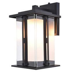 Lutec Craftsman Outdoor LED Dusk Til Dawn Wall Lantern New
