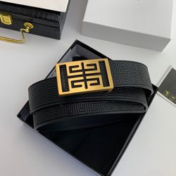 Givenchy Black Leather Belt With Box 