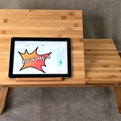 Breakfast Bamboo Tray or Laptop Lap Desk Flip Top