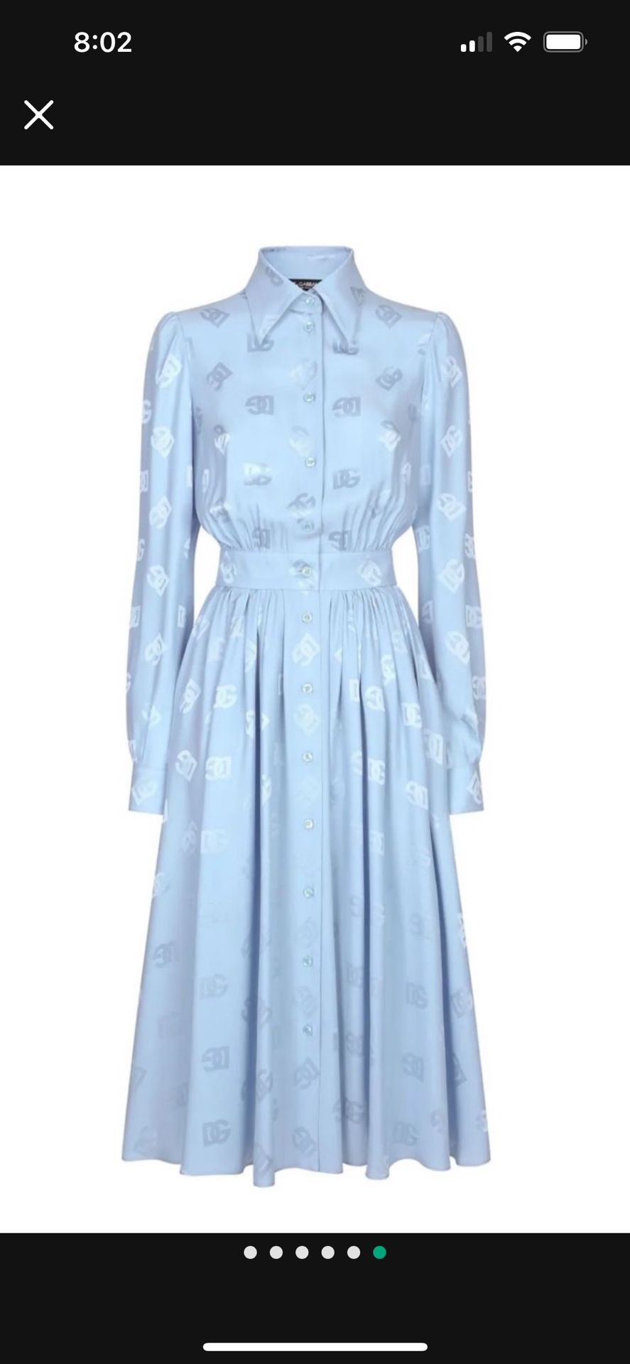 Dolce & Cabana logo silk dress