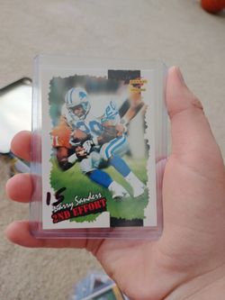 BARRY SANDERS 1995 SECOND EFFORT CARD