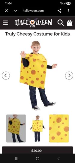 Halloween Truly Cheesy Costume, Cheese Cosplay, one size fits most