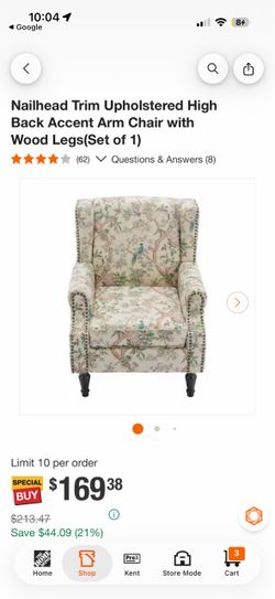 Brand-New Bird & Floral Accent Chair – In Box
