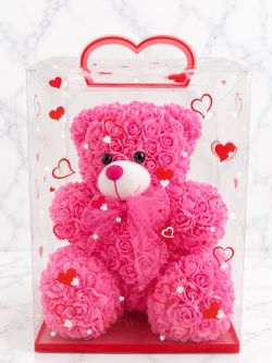 Pink Rose Filled Teddy Bear 🧸 Mother’s Day