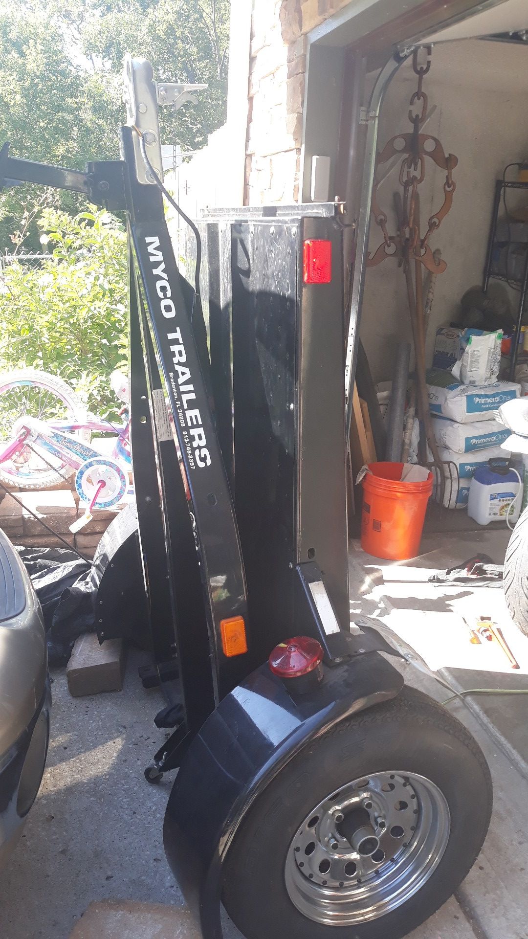 Myco folding motorcycle trailer