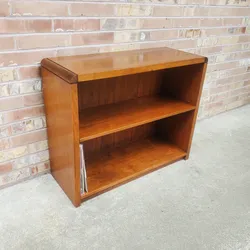 Mid Century Modern Walnut Small Bookshelf Bookcase Vintage