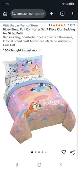 Bluey Bingo Full Comforter Set 7 Piece Kids Bedding