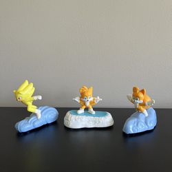 McDonalds Sonic 2 The Hedgehog Flying Surfing Tails Super Sonic Happy Meal Toys