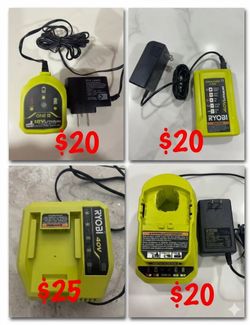 Ryobi 18V ONE+ and 40V Lithium-Ion Battery Chargers – Used Like New