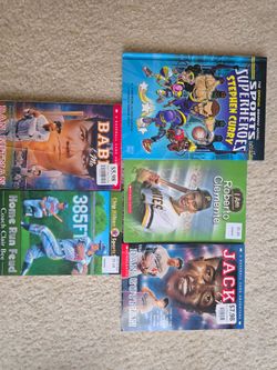 Sports books Stephen Curry,  Jackie Robinson,  Babe Ruth, Roberto Clemente
