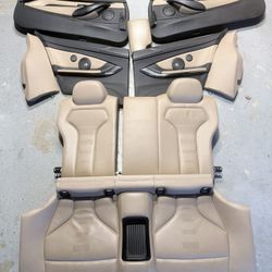 BMW F82 M4 Interior Door Panels Rear Seats Arm Rest Tan Color
