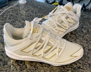 Adidas Afterburner 7 Gold Baseball Cleats Size 9