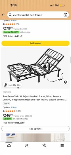 Twin xl adjustable bed frame