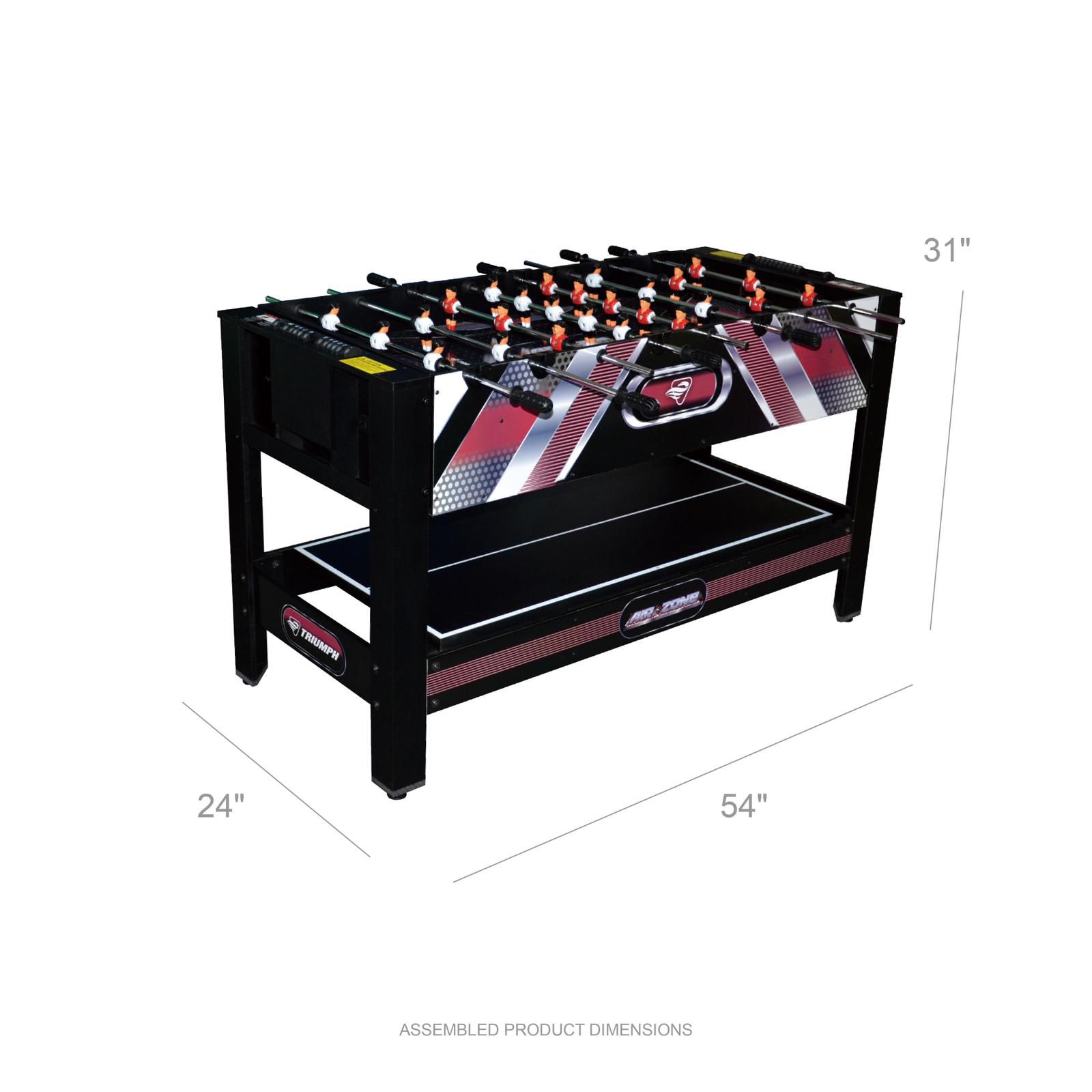 Triumph 54" 5-in-1 Air Zone Swivel Multi-Game Table Includes Billiards, Air Hockey, Foosball, Table Tennis, and Archery