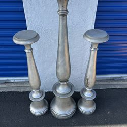 3 Extra Tall Floor Candle Holder