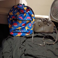 Pikachu Backpack and Crossbody Purse