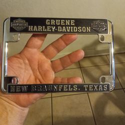 Gruene Harley Davidson Motorcycle License Plate Holder. 