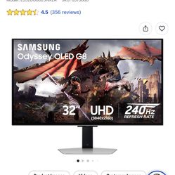 Samsung Odyssey OLED G8 32” 4k 240hz Gaming Monitor