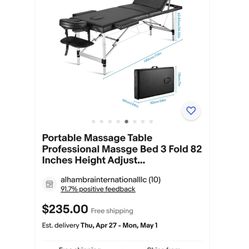 New never Used Massage Bed