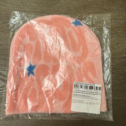 Pink Beanie For Girls And Women Medium Size With Design On Front And Back 