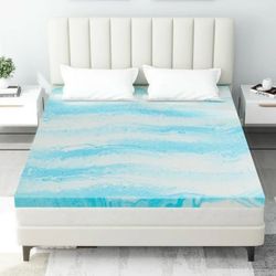 New Open Box Simenmax 3''QUEEN Memory Foam Cooling Gel Mattress Topper