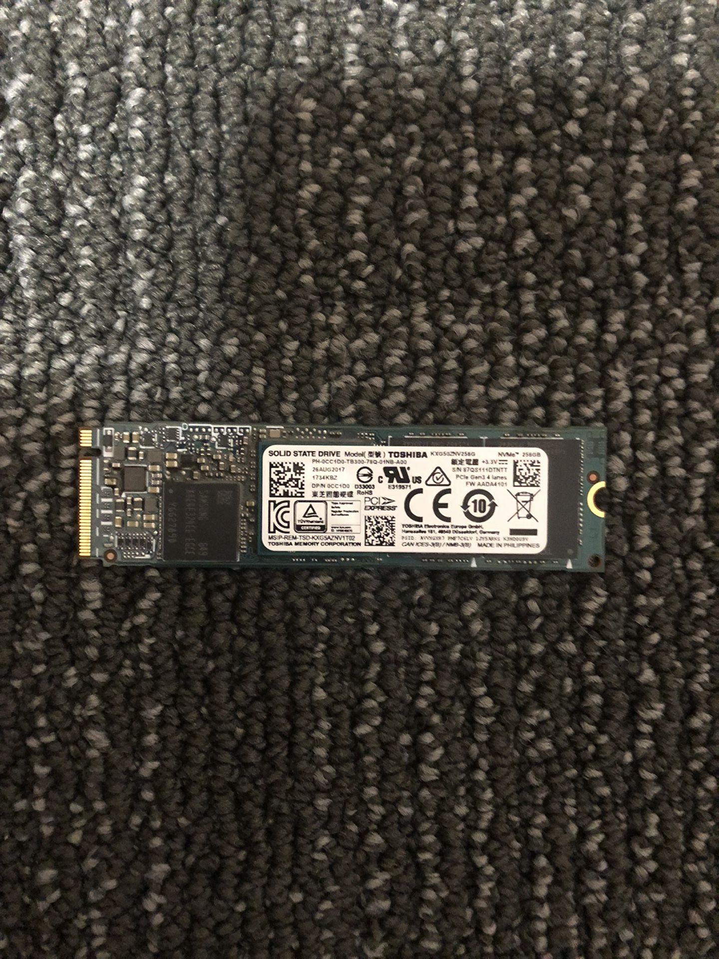 256Gb Toshiba SSD