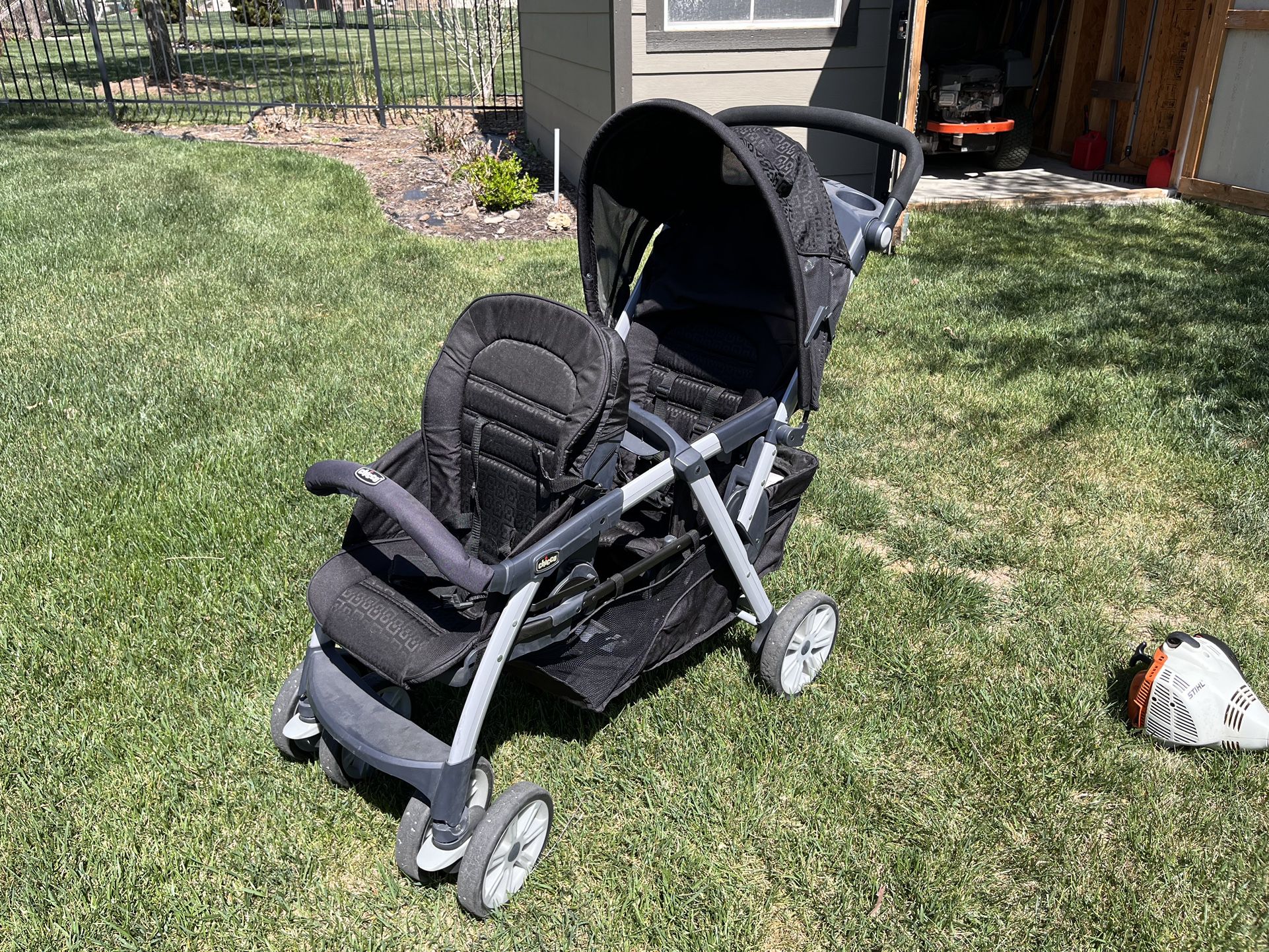 Chico Fold and Click Double Stroller