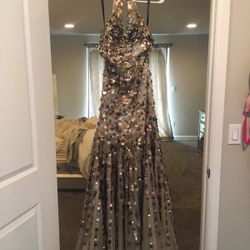 Gold prom dress