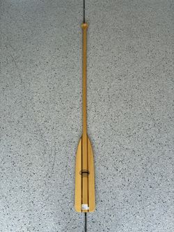 “FEATHER BRAND” 6’ Wooden Canoe Oar Paddle. Pre Owned. Made In USA.
