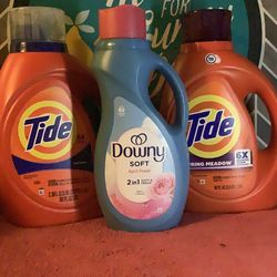 2-Detergent 80oz 1-Downy 44oz all for $27