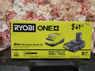 RYOBI
ONE+ 18V Lithium-Ion 2.0 Ah Compact Battery and Charger Starter Kit