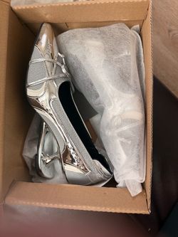 Asyllum Silver Metallic Low-Top Sneaker Heels