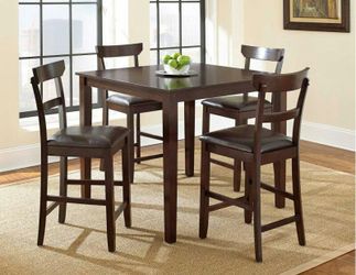 New Pub Table and 4 Chairs in package