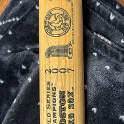 Red Sox World Series Champions Engraved Bat