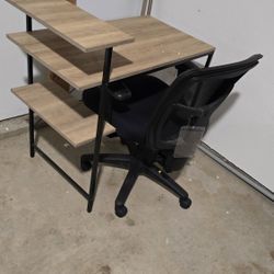 Office Chair & Small Desk