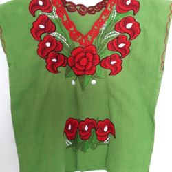 Traditional Mexican Blouse Young Girl 👧🏻 8/10 Yrs.