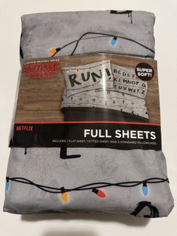Stranger Things Netflix Sheet Set - Full Size NEW