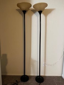 Torchiere Floor Lamps – Set of 2
