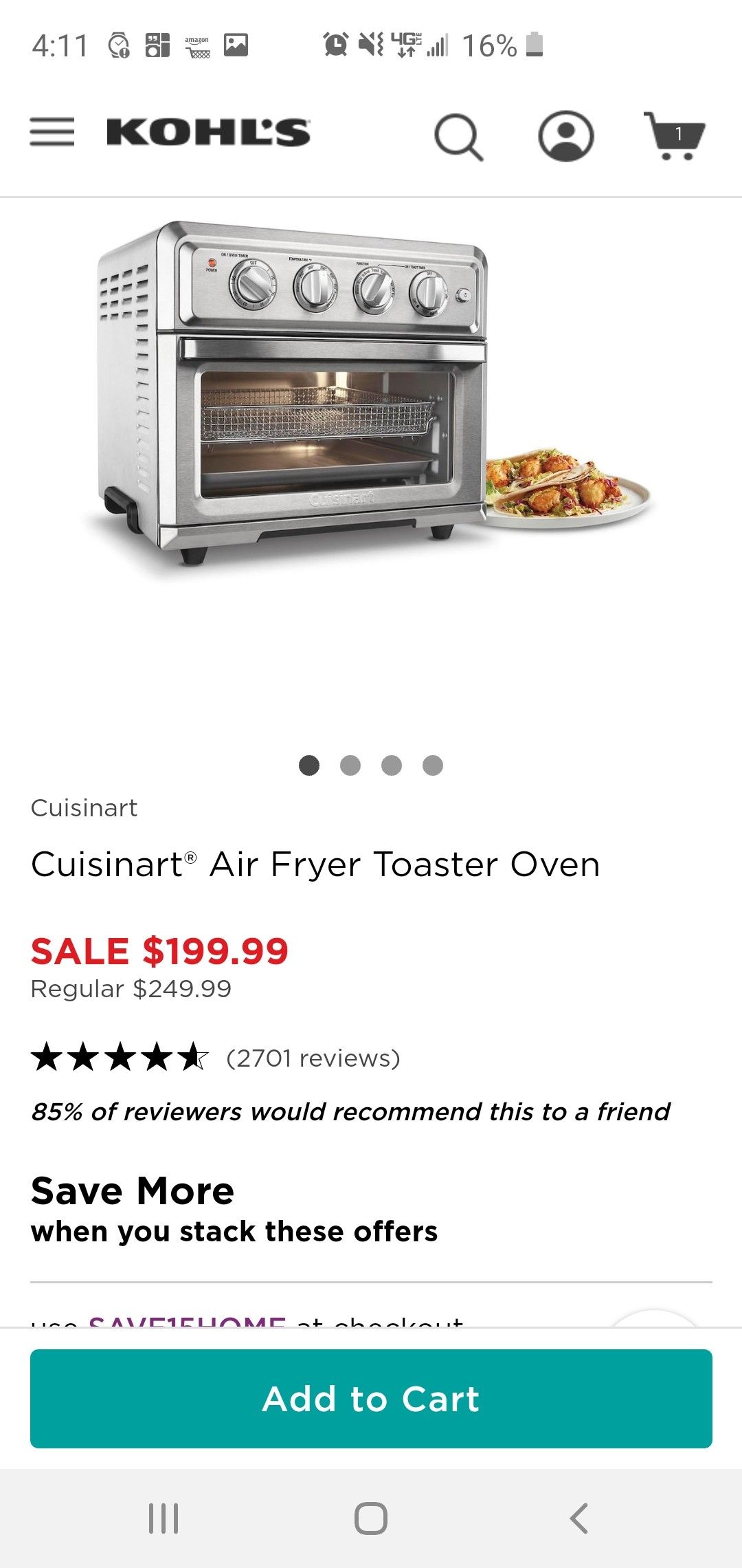 Cuisinart air fryer toaster oven
