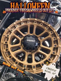 ​🎃 20" Wheel Blowout Sale at Phoenix Tires & Wheels Outlet! 🕸️ All wheels featured in the photos are 20" (8x165 bolt pattern) and priced to sell dur