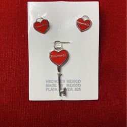 Sterling Silver  .925 Earrings & Pendant  Set