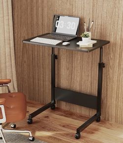 Portable Computer Workstation, Standing Desk Adjustable Height, Small Computer Desk w/Rolling, Sit Stand Laptop Desk TV Tray for Bed Sofa Hospital Rea