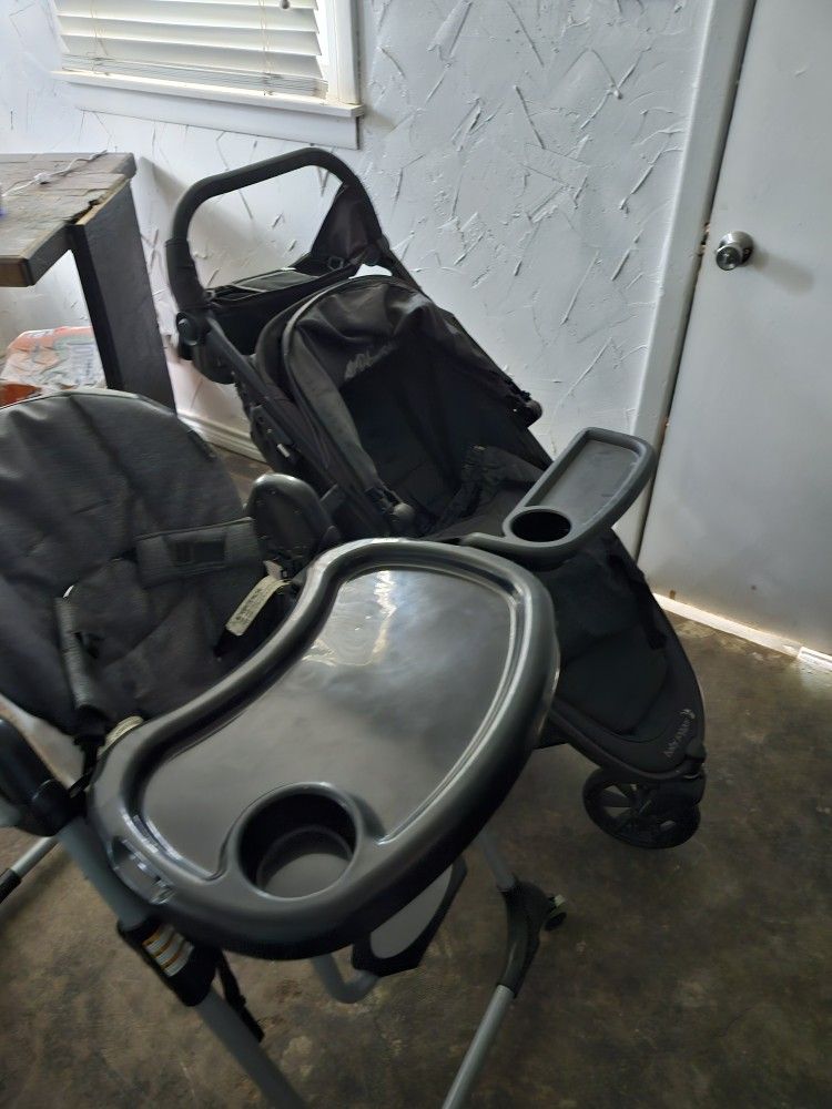 High Chair And Stroller 