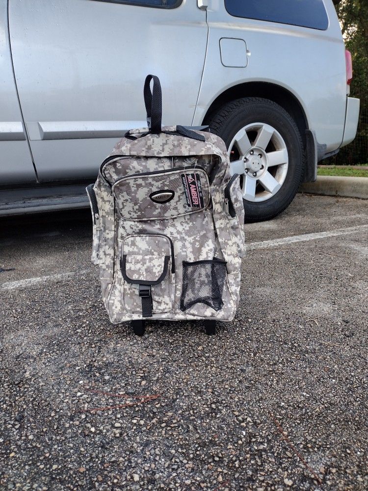 Backpack With Wheels Urban Camo Style