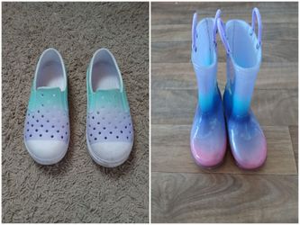 Girls rain boots size 1