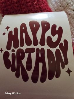 Happy Birthday Vinyl Decal Sticker 4"