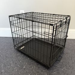 Medium Size Metal Dog Pet Cage w Tray L24" x 16 1/2" x H20"